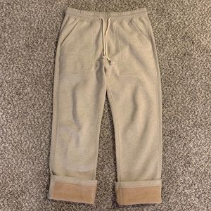 (New) Wonder Looper Sweatpants Fleeced Foxfibre in Oatmeal (size L)